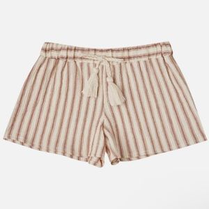 Rylee + Cru Girls Solana Short in Amber Stripe, Size 6-7